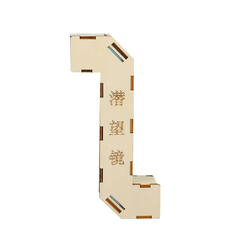 DIY手工木製拼圖潛望鏡 (玩具,科學實驗工具套件,學習,教育,興趣遊戲,教學)