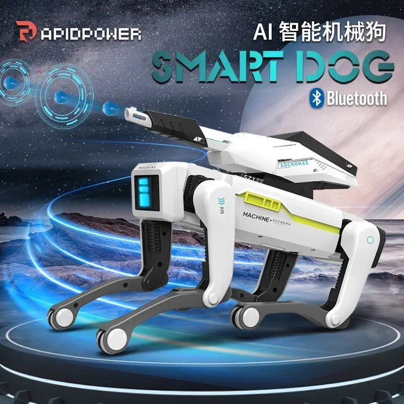 模擬智慧機器狗,語音對話,高科技人工智能手機遙控程式設計電動玩具