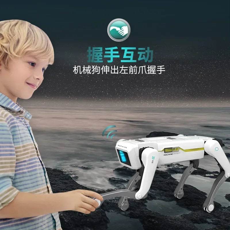 模擬智慧機器狗,語音對話,高科技人工智能手機遙控程式設計電動玩具