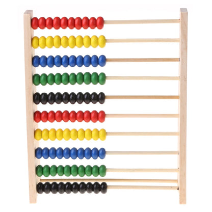 木製算盤, 10排彩色珠子計數, 兒童數學學習教育玩具