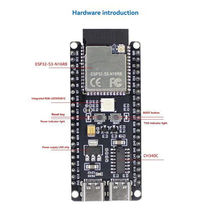 AI 聊天機器人開發板套件 ESP32-S3 N16R8 人工智慧 AI 語音主板